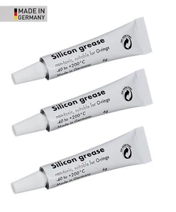 3 x Silikon Hahnfett Fett Lebensmittelecht für Dichtung O-Ring Kaffeevollautomat - Bild 1 von 4