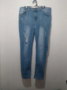 Gogo Jeans USA Pants Size 13 Distressed Blue - Picture 1 of 4
