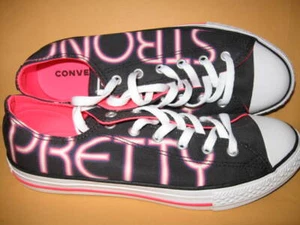 NEW Converse Tennis SHOES Junior boys 5 PRETTY STRONG WOMEN 7 junior - Picture 1 of 9