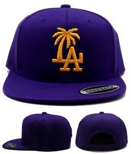 Los Angeles New Leader Palm LA Headlines Kings Purple Gold Era Snapback Hat Cap