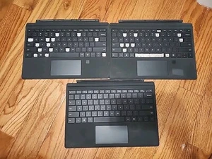Lot Of 3  Microsoft Surface Pro Type COVER FMM-00001 , 1755 BLACK/  FOR PARTS #4 - Picture 1 of 1