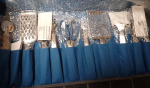 Wolfgang Puck 12 Piece Garnishing Set - Blue Storage Bag - NEW - Picture 1 of 6