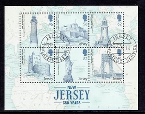 JERSEY 2014 350th Anniversary of Founding New Jersey State Mini Sheet MS Used FU - Picture 1 of 1