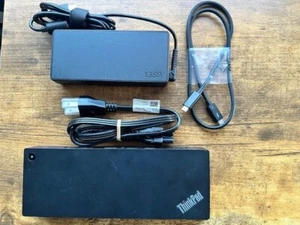 Lenovo Thunderbolt 3 Dock ThinkPad Gen 2, with 2 HDMI cables & 1 VGA/HDMI cable - Picture 1 of 3