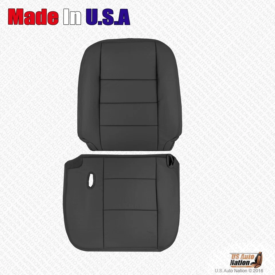 Ford Crown Victoria 2006 2007 cubierta de asiento de cuero inferior y superior del conductor delantero negro Foto 1 de 4