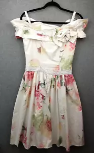 Handmade By Nadja Size 10 Vintage Reto 50s Inspired Pretty Cotton Floral Dress - Picture 1 of 8