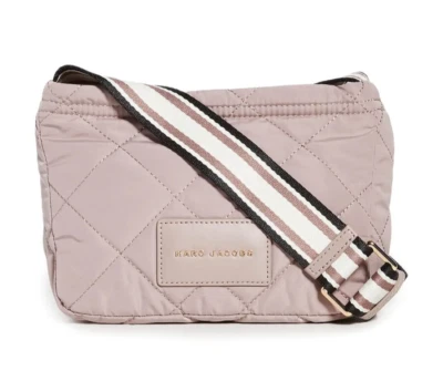 Marc Jacobs Quilted Nylon Messenger Crossbody Bag Bark New GL02304116G - Image 1 of 4