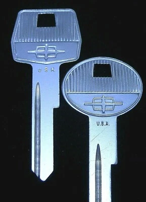 LINCOLN Continental 1965 OEM Logo KEY BLANK SET NOS, Fits All Lincoln 1957-1965  - Image 1 of 4