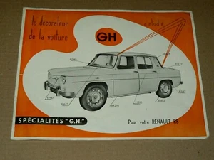 Prospectus RENAULT 8 R8 Accessoires GH 1962 catalogue,brochure, prospekt - Imagen 1 de 1