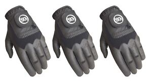 3 X SG Men Black All weather Golf Gloves Cabretta leather palm patch & thumb