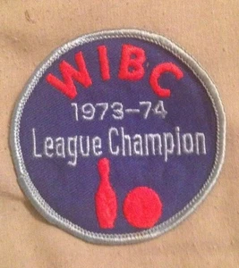 vintage 1973-74 WIBC LEAGUE CHAMPION PATCH (WOMEN'S INT. BOWLING CONGRESS) rare - Picture 1 of 1
