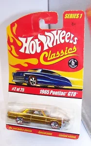 1:64 HOT WHEELS CLASSICS 1965 PONTIAC GTO SPECTRAFLAME GOLD SERIES 1 #2/25 H7067 - Picture 1 of 3