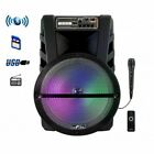 beFree 15" Portable Bluetooth Rechargeable PA DJ Party Speaker w Mic Remote USB