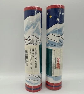 1995 Vintage SEALED 2 Coca Cola Coke Polar Bears Wallpaper Border 10 Yards Stars - Picture 1 of 7
