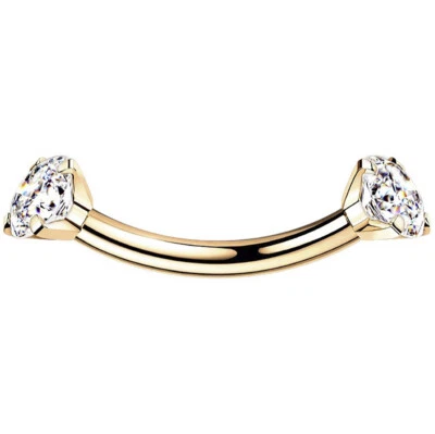 G23 твердого титана 16G брови кольцо изогнутый штанга зубцы комплект CZ кристалл драгоценный камень 8 мм - Изображение 1 из 4