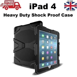 Tough Military Heavy Duty Silicone Rubber Case for iPad 4 (A1458/A1459/A1460) - Picture 1 of 9