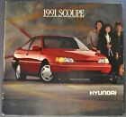 1991 Hyundai Scoupe Catalog Sales Brochure Coupe Excellent Original 91