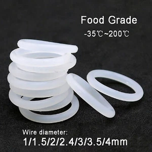 Silikon O Ring 10-50 mm Schnurstärke 1 - 4mm, Dichtungsringe, Lebensmittelecht - Bild 1 von 6