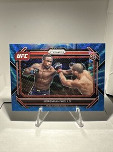 Jeremiah Wells 2023 PANINI PRIZM UFC ROOKIE RC BLUE WAVE #44 WELTERWEIGHT!