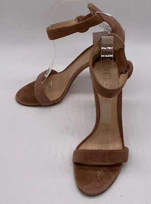 Sandalias de tacón alto Gianvito Rossi para mujer rosa beige gamuza correa al tobillo talla 39  Foto 1 de 4