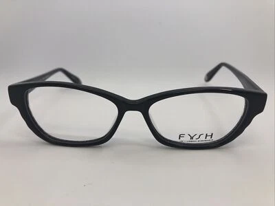 New FYSH UK 3484 628 Black 52.15.140 Women's Eyeglasses Frames - Image 1 of 4