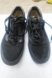 Vans Damen Schwarz Canvas Turnschuhe Schnürschuhe Freizeitschuhe W 8,5 M 7 - Bild 1 von 11