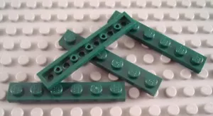 LEGO lotto di 4 piatti verde scuro 1x6 - Foto 1 di 1