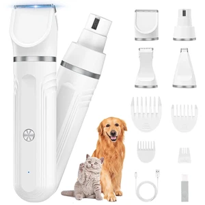 Tagliaunghie per Cani | Kit Toelettatura Senza Fili 4 in 1 Basso Rumore | Tagliaunghie e Tagliaunghie - Foto 1 di 8