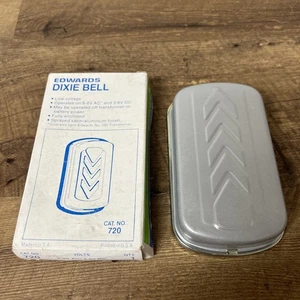 Vintage Edwards Dixie Bell Model # 720 Aluminum Grey USA Doorbell NOS - Picture 1 of 4