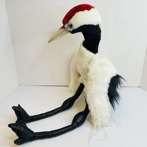 Folkmanis Crane Bird Red Head Hand Puppet Full Body Puppet 25" H - Picture 1 of 11