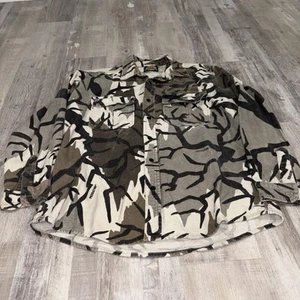 Vintage 90s Cabela's Predator Camo USA Made Button Up Shirt 2XL - Picture 1 of 5