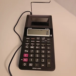 Casio HR-10RC 12-Digit Printing Calculator Black with Power Cord TESTED! - Picture 1 of 9