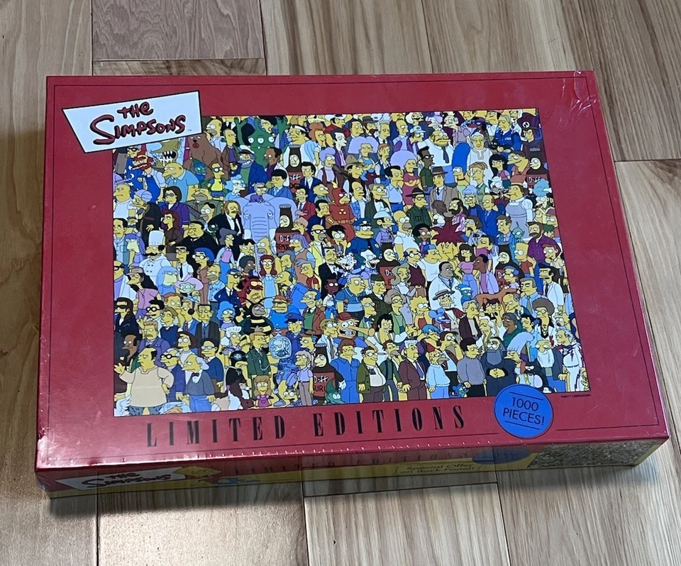 The Simpsons • Limited Edition 1000 Piece Jigsaw Puzzle  • 2001 Unopened  - Photo 1/1