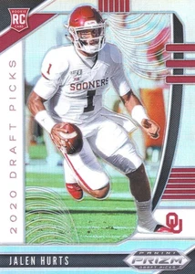 2020 Panini Prizm Draft Picks Jalen Hurts RC #129 Rookie Silver Prizm Parallel - Foto 1 di 2