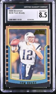 Tom Brady - 2000 Bowman RC #236 - New England Patriots Rookie - CGC 8.5 - Foto 1 di 2