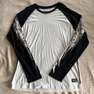 Affliction Shirt Mens XL Black White Long Sleeve Graphic Skull Native Tattoo USA - Picture 1 of 10