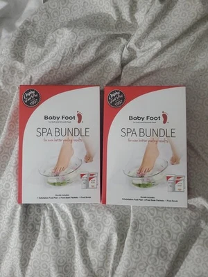 Lavender Scented Baby Foot Exfoliation Peel SPA BUNDLE, 2 Sets New in Box*READ* - Image 1 of 4