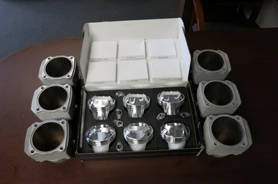 89-98 Porsche 911 993 964 Juego de cilindros de pistón 3,8 L 102 mm diámetro interior, registro de 109 mm Foto 1 de 4