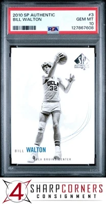 2010 SP AUTHENTIC #3 BILL WALTON HOF POP 3 PSA 10 - Image 1 of 3