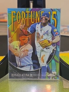 2025 topps chrome fortune 15 ronald acuna jr - Picture 1 of 7