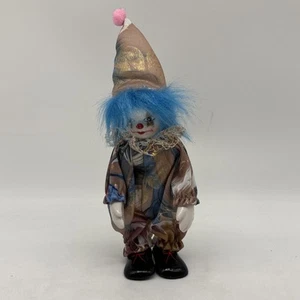 Vintage Blue Hair Procelain 9” Clown!  - Picture 1 of 9