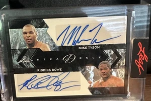 2024 Leaf Dual Auto Of Heavyweight Champs Mike Tyson & Reddick Bowe SSP 1/1 - Picture 1 of 3