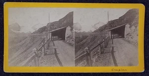 Tarjeta estereoscópica vintage Simplon por imagen - Imagen 1 de 2