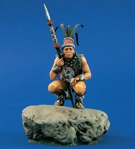 Verlinden 120mm (1/16) Mayan Warrior crouched with Spear in Hand [Resin kit] 860 - Picture 1 of 1