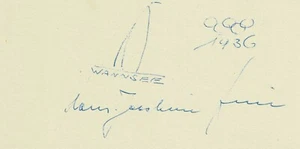 original Autogramm † Hans-Joachim Weise Olympiasieg 1936 Segeln Deutsches Reich - Bild 1 von 2