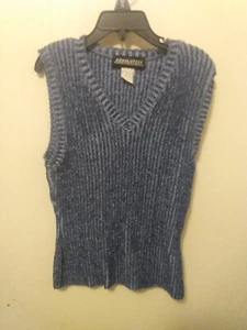 absolutely creative worldwide Blue Sweater Sleeveless Junior Medium - Picture 1 of 3