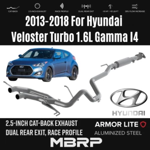 MBRP 2.5" Cat-Back Exhaust Dual Rear Exit For 13-18 Hyundai Veloster Turbo 1.6L - Bild 1 von 3