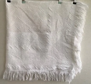Baby Boys Cotton Blend Fringed Shawl - Picture 1 of 3