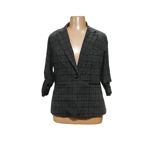 TORRID Gray Plaid Basic Blazer - Picture 1 of 4