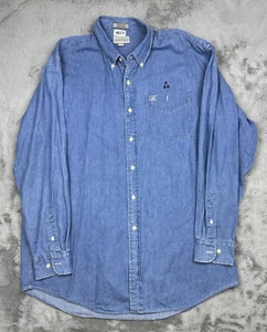 Cutter and Buck Shirt Men's 2XL Denim Long Sleeve Western Button Up - Picture 1 of 8
